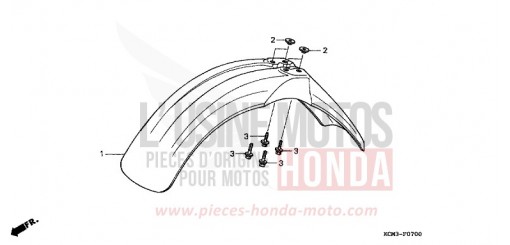 PARAFANGO ANTERIORE XLR125RW di 1998